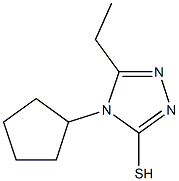 4-cyclopentyl-5-ethyl-4H-1,2,4-triazole-3-thiol 구조식 이미지