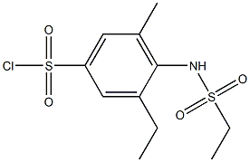 4-ethanesulfonamido-3-ethyl-5-methylbenzene-1-sulfonyl chloride 구조식 이미지