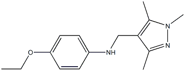 4-ethoxy-N-[(1,3,5-trimethyl-1H-pyrazol-4-yl)methyl]aniline 구조식 이미지