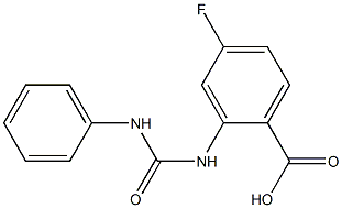 4-fluoro-2-[(phenylcarbamoyl)amino]benzoic acid Structure