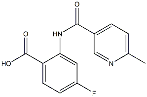 4-fluoro-2-{[(6-methylpyridin-3-yl)carbonyl]amino}benzoic acid 구조식 이미지