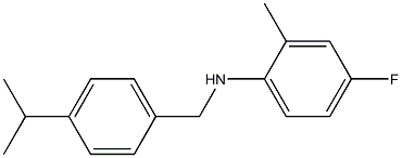 4-fluoro-2-methyl-N-{[4-(propan-2-yl)phenyl]methyl}aniline 구조식 이미지