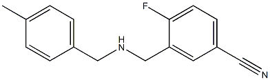 4-fluoro-3-({[(4-methylphenyl)methyl]amino}methyl)benzonitrile Structure