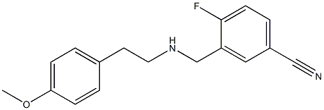 4-fluoro-3-({[2-(4-methoxyphenyl)ethyl]amino}methyl)benzonitrile 구조식 이미지