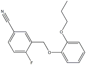4-fluoro-3-(2-propoxyphenoxymethyl)benzonitrile Structure