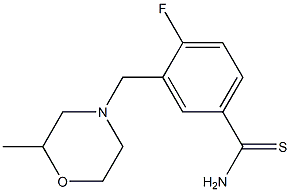 4-fluoro-3-[(2-methylmorpholin-4-yl)methyl]benzenecarbothioamide 구조식 이미지