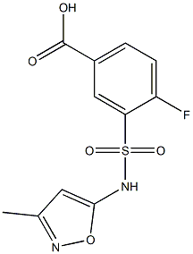 4-fluoro-3-[(3-methyl-1,2-oxazol-5-yl)sulfamoyl]benzoic acid Structure