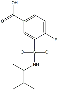 4-fluoro-3-[(3-methylbutan-2-yl)sulfamoyl]benzoic acid Structure