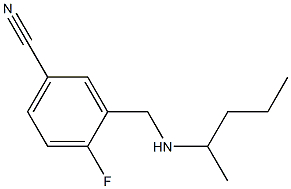 4-fluoro-3-[(pentan-2-ylamino)methyl]benzonitrile Structure