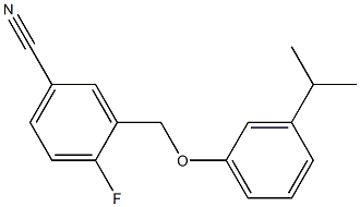 4-fluoro-3-[3-(propan-2-yl)phenoxymethyl]benzonitrile Structure