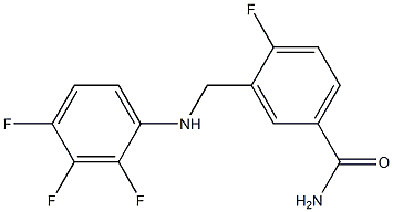 4-fluoro-3-{[(2,3,4-trifluorophenyl)amino]methyl}benzamide Structure