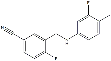 4-fluoro-3-{[(3-fluoro-4-methylphenyl)amino]methyl}benzonitrile 구조식 이미지