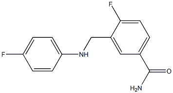 4-fluoro-3-{[(4-fluorophenyl)amino]methyl}benzamide 구조식 이미지