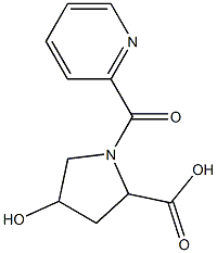 4-hydroxy-1-(pyridin-2-ylcarbonyl)pyrrolidine-2-carboxylic acid Structure