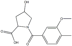 4-hydroxy-1-[(3-methoxy-4-methylphenyl)carbonyl]pyrrolidine-2-carboxylic acid Structure