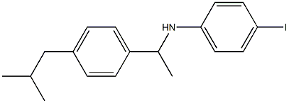 4-iodo-N-{1-[4-(2-methylpropyl)phenyl]ethyl}aniline Structure