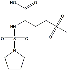 4-methanesulfonyl-2-[(pyrrolidine-1-sulfonyl)amino]butanoic acid 구조식 이미지