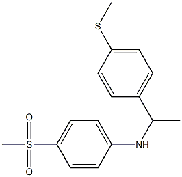 4-methanesulfonyl-N-{1-[4-(methylsulfanyl)phenyl]ethyl}aniline Structure