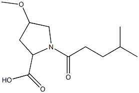 4-methoxy-1-(4-methylpentanoyl)pyrrolidine-2-carboxylic acid 구조식 이미지