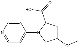 4-methoxy-1-pyridin-4-ylpyrrolidine-2-carboxylic acid 구조식 이미지