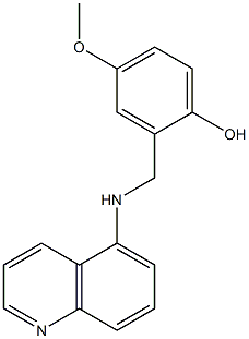 4-methoxy-2-[(quinolin-5-ylamino)methyl]phenol Structure