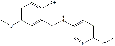 4-methoxy-2-{[(6-methoxypyridin-3-yl)amino]methyl}phenol Structure