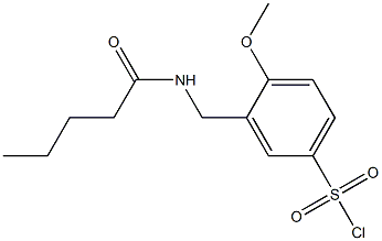 4-methoxy-3-(pentanamidomethyl)benzene-1-sulfonyl chloride 구조식 이미지