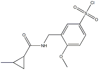 4-methoxy-3-{[(2-methylcyclopropyl)formamido]methyl}benzene-1-sulfonyl chloride Structure