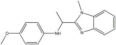 4-methoxy-N-[1-(1-methyl-1H-1,3-benzodiazol-2-yl)ethyl]aniline Structure