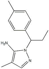 4-methyl-1-[1-(4-methylphenyl)propyl]-1H-pyrazol-5-amine Structure