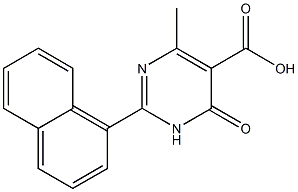 4-methyl-2-(1-naphthyl)-6-oxo-1,6-dihydropyrimidine-5-carboxylic acid Structure