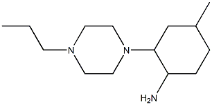 4-methyl-2-(4-propylpiperazin-1-yl)cyclohexanamine Structure