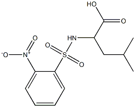 4-methyl-2-[(2-nitrobenzene)sulfonamido]pentanoic acid 구조식 이미지