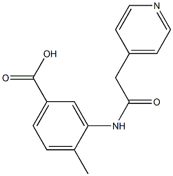 4-methyl-3-[(pyridin-4-ylacetyl)amino]benzoic acid 구조식 이미지
