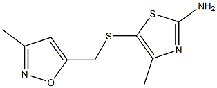 4-methyl-5-{[(3-methyl-1,2-oxazol-5-yl)methyl]sulfanyl}-1,3-thiazol-2-amine Structure