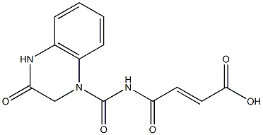 4-oxo-4-[(3-oxo-1,2,3,4-tetrahydroquinoxalin-1-yl)carbonylamino]but-2-enoic acid 구조식 이미지