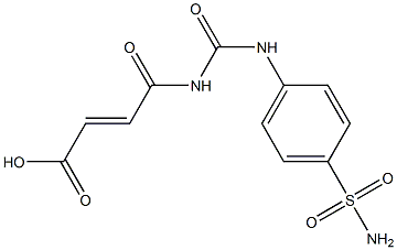 4-oxo-4-{[(4-sulfamoylphenyl)carbamoyl]amino}but-2-enoic acid 구조식 이미지