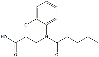 4-pentanoyl-3,4-dihydro-2H-1,4-benzoxazine-2-carboxylic acid 구조식 이미지