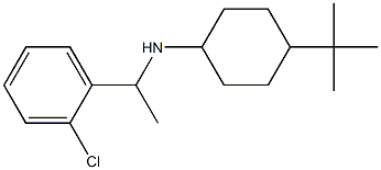 4-tert-butyl-N-[1-(2-chlorophenyl)ethyl]cyclohexan-1-amine 구조식 이미지