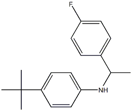 4-tert-butyl-N-[1-(4-fluorophenyl)ethyl]aniline Structure