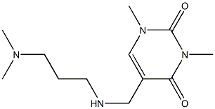 5-({[3-(dimethylamino)propyl]amino}methyl)-1,3-dimethyl-1,2,3,4-tetrahydropyrimidine-2,4-dione Structure