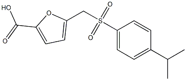 5-({[4-(propan-2-yl)benzene]sulfonyl}methyl)furan-2-carboxylic acid 구조식 이미지