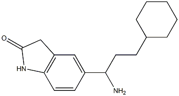 5-(1-amino-3-cyclohexylpropyl)-2,3-dihydro-1H-indol-2-one Structure