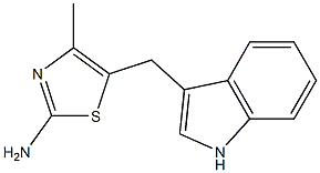 5-(1H-indol-3-ylmethyl)-4-methyl-1,3-thiazol-2-amine 구조식 이미지