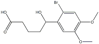 5-(2-bromo-4,5-dimethoxyphenyl)-5-hydroxypentanoic acid 구조식 이미지