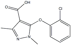 5-(2-chlorophenoxy)-1,3-dimethyl-1H-pyrazole-4-carboxylic acid 구조식 이미지