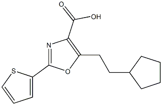 5-(2-cyclopentylethyl)-2-(thiophen-2-yl)-1,3-oxazole-4-carboxylic acid Structure