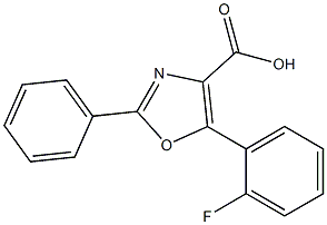 5-(2-fluorophenyl)-2-phenyl-1,3-oxazole-4-carboxylic acid 구조식 이미지