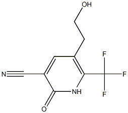 5-(2-hydroxyethyl)-2-oxo-6-(trifluoromethyl)-1,2-dihydropyridine-3-carbonitrile Structure