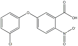 5-(3-chlorophenoxy)-2-nitrobenzoic acid 구조식 이미지